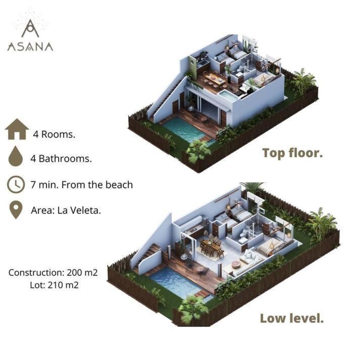 ¡New Villa 4Br With Priv Jacuzzi! Tulum Exteriér fotografie